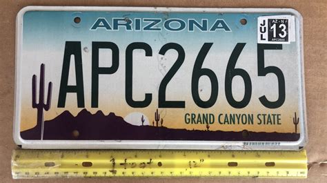 License Plate Arizona Grand Canyon State Apc 2665 Ebay