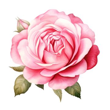 Fondo De Flor Acuarela Rosa Rosa Inglesa Rosa Png Dibujos Rama