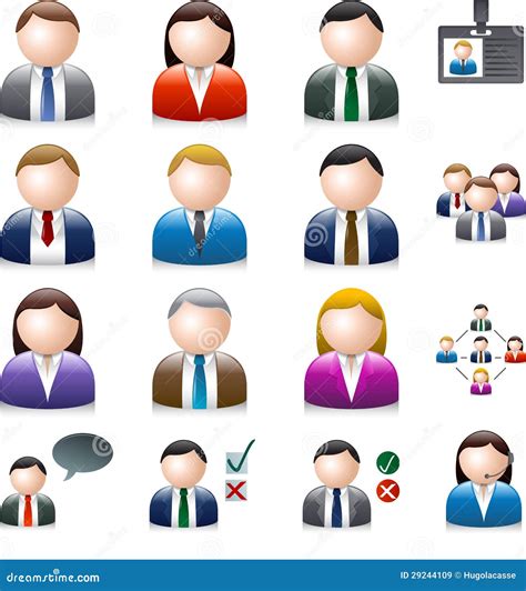 Business People Avatar Isolated On White Stock Vector Illustration Of