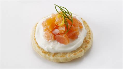 Smoked Salmon Blini Canap S Recipe Bbc Food