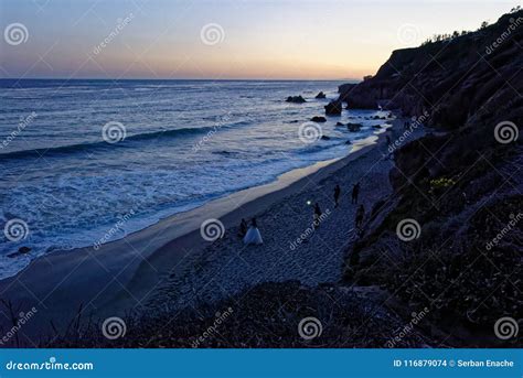 Dusk at El Matador State Beach Stock Photo - Image of pacific, coastal ...