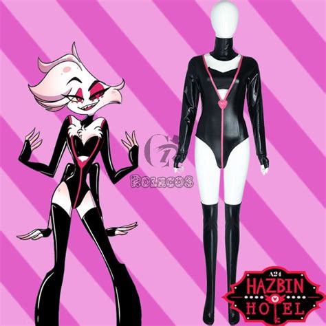 Hazbin Hotel Angel Dust Black Outfit Cosplay Costume