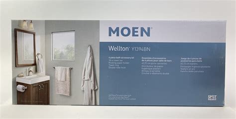 Moen Wellton 4 Piece Bath Hardware Set Brushed Nickel 34584033390 Ebay