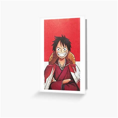 Luffy Wano One Piece Wano Best Anime Red Greeting Card For Sale