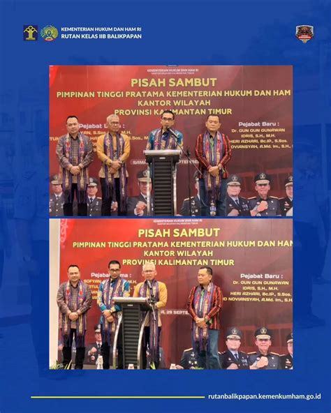 Rutan Balikpapan Hadiri Acara Pisah Sambut Pimti Pratama Kantor Wilayah