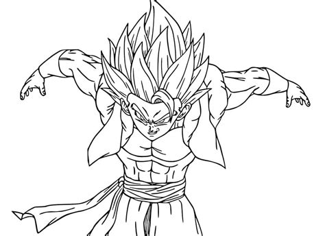 Coloriage Gogeta Pour Les Enfants T L Charger Et Imprimer Gratuit Sur