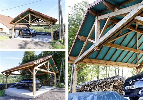 Carport En Bois Massif Le Val Dajol Vosges 88 Ets Barbaux Bâtiment