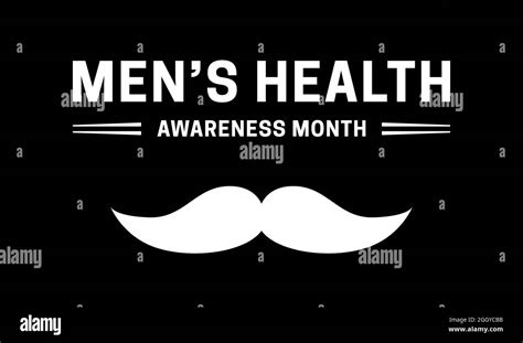 Black Mens Health Awareness Month Background Illustration Stock Vector