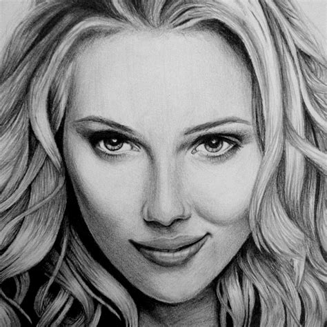 Scarlett Johansson Pencil Drawing By Ashlie Lund Film Art Art