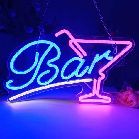 Custom Bar Light Sign Custom Led Sign Bar Bar Light Up Sign Personalized Bar