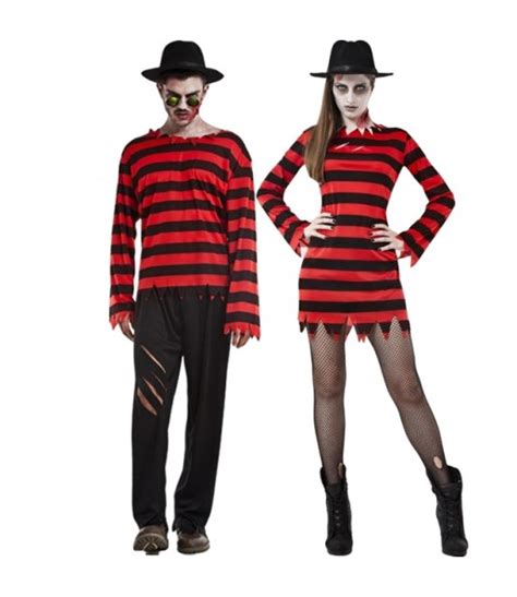 Disfraz De Pareja Asesinos Freddy Krueger Para Adulto