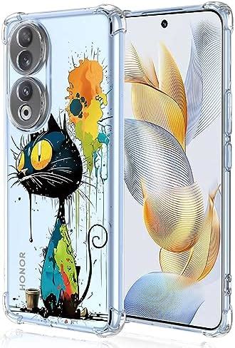 XINYEXIN Coque pour Honor 90 5G Transparent Série Colorée de