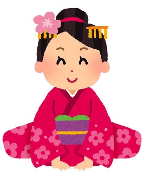 新年の挨拶のイラスト（女性） かわいいフリー素材集 いらすとや