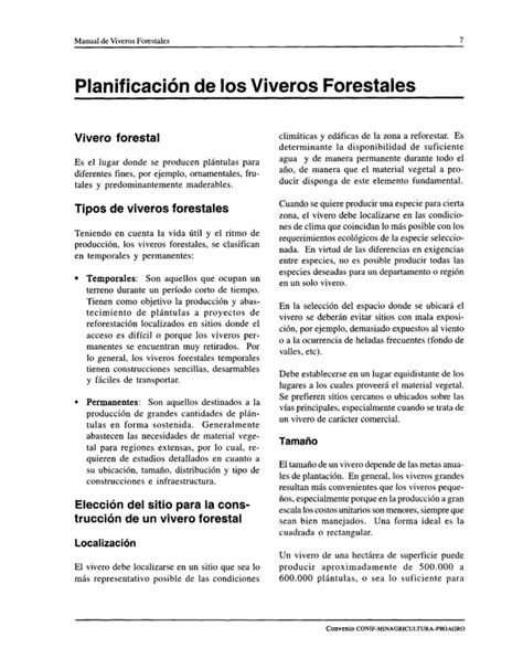 Manual De Viveros Forestales Ica Pdf