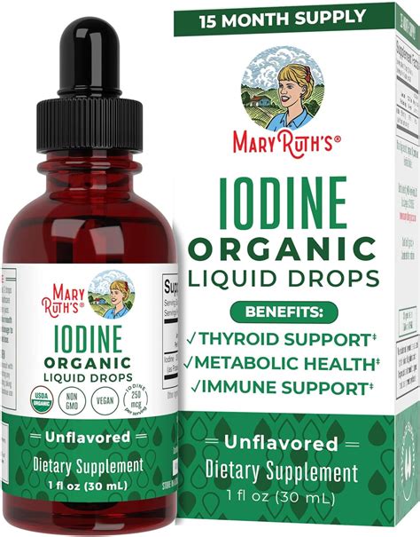 Vegan Iodine Drops By Maryruth Nascent Liquid Iodine Supplement Drops