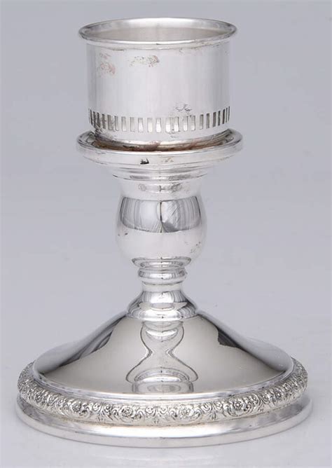 Prelude Plain Sterling Hollowware Weighted Hurricane Lamp Base By