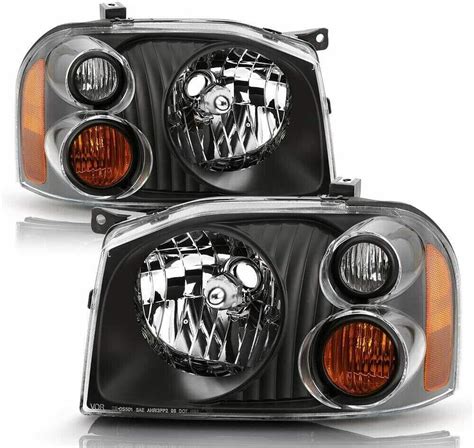 Black Front Lamp Pair Head Light For Nissan Navara D Ute