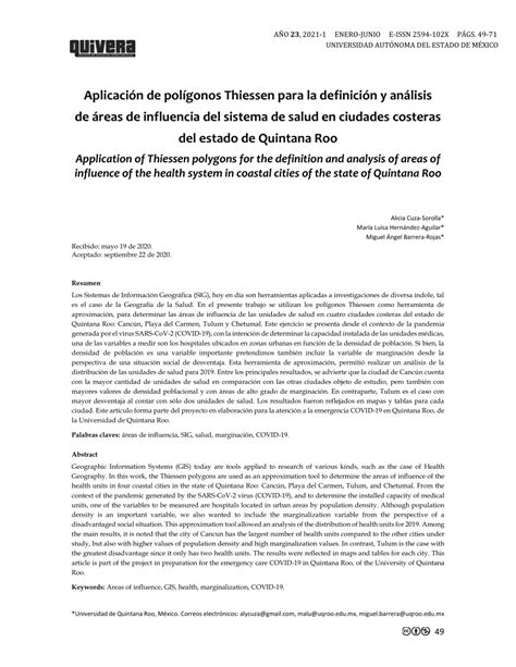 Pdf Aplicaci N De Pol Gonos Thiessen Para La Definici N Y An Lisis De