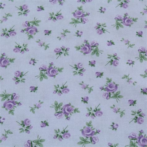 Purple Floral Fabric Etsy