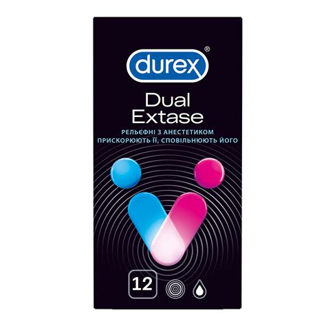 Презервативы DUREX (Дюрекс) Dual Extase (Дуал Экстаз) латексные с ...