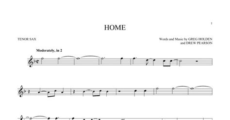 Home Tenor Sax Solo Print Sheet Music Now