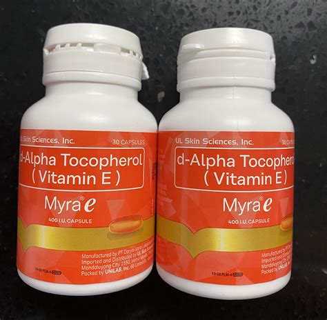 Capsules Myra E Iu Vitamin E D Alpha Tocopherol Top Quality