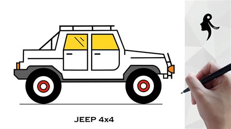 HOW TO DRAW A JEEP IN EASY STEPS YouTube