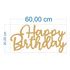 Lettering Happy Birthday Mdf Dourado 60x30cm Parcelamento Sem Juros