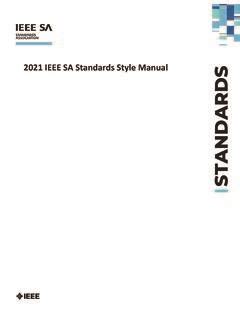 Ieee Sa Style Manual Ieee Standards Ieee Sa Style