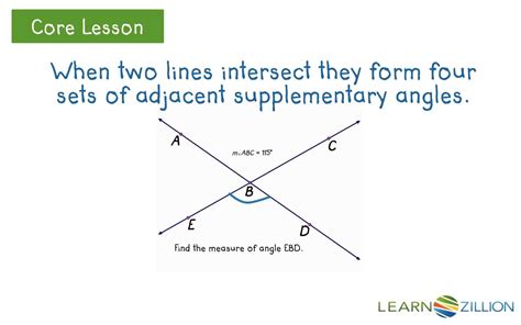 Finding Missing Angle Measurements Using Vertical Angles Maths