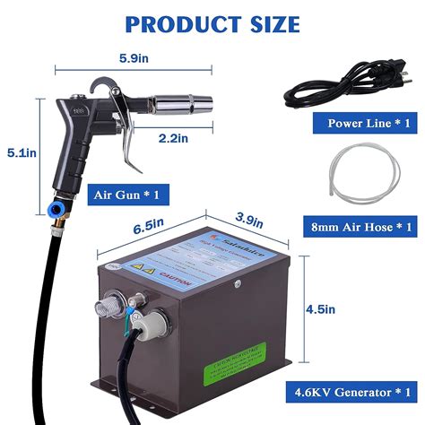 Sl V V Antistatic Ionizing Air Gun Static Eliminator With Sl