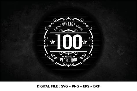 Birthday Vintage 100years Graphic by nhongrand · Creative Fabrica