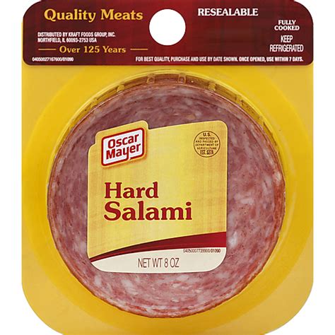 Oscar Mayer Hard Salami With Natural Smoke Flavor Added 8 Oz Vacuum Pack Salami And Pepperoni