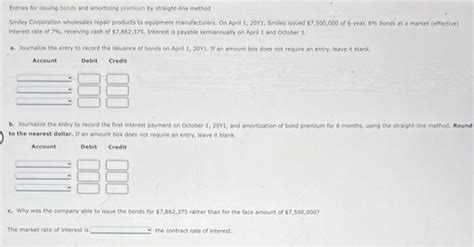 Solved Entries For Issuing Bonds And Amortizing Premium By Chegg