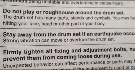 I M Glad My Drums Came With This Warning Label Don T Know What I Would Have Done Without It