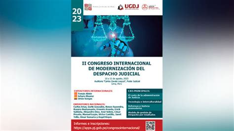 Poder Judicial Realiza Ii Congreso Internacional De Modernización Del