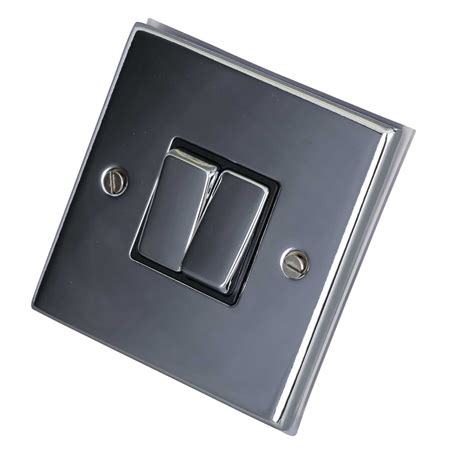 Lga Selectric 7m Pro 10a 2 Gang 2 Way Switch Metal Black Insert Polished Chrome 7mpro 502 Cef