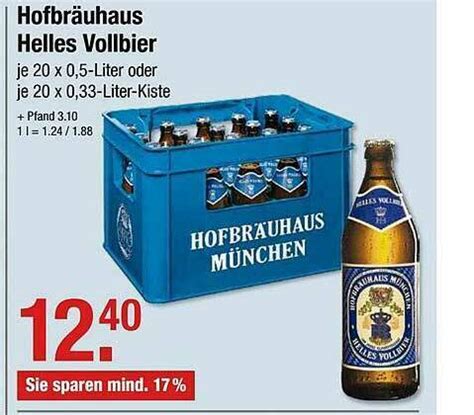 Hofbräuhaus Helles Vollbier Angebot bei V Markt