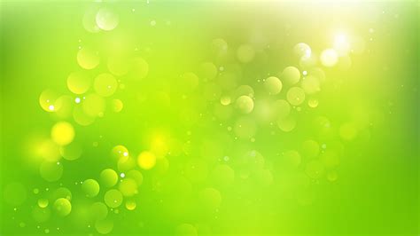 Abstract Green And Yellow Bokeh Defocused Lights Background Vector