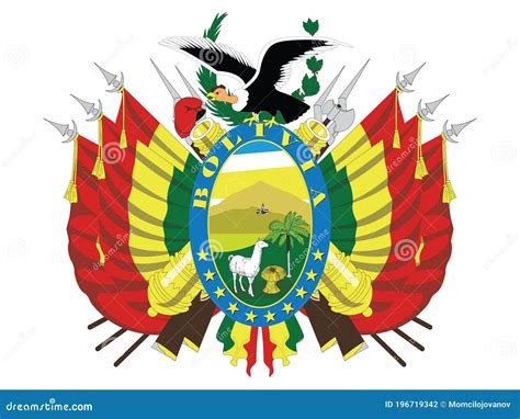 National Emblem Of Bolivia Stock Vector Illustration Of Flat 196719342