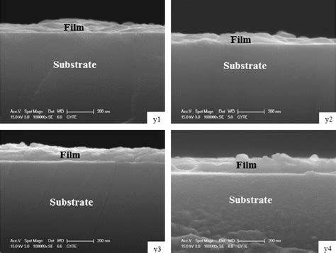 Cross Sectional SEM Images Of PbS Thin Films With Different Deposition