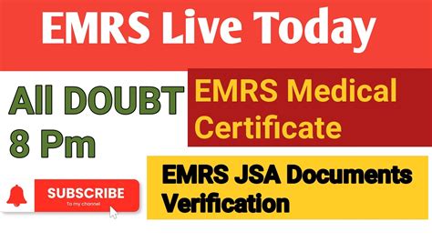 Emrs Joining Letter Emrs Jsa Documents Verification All Doubt Live