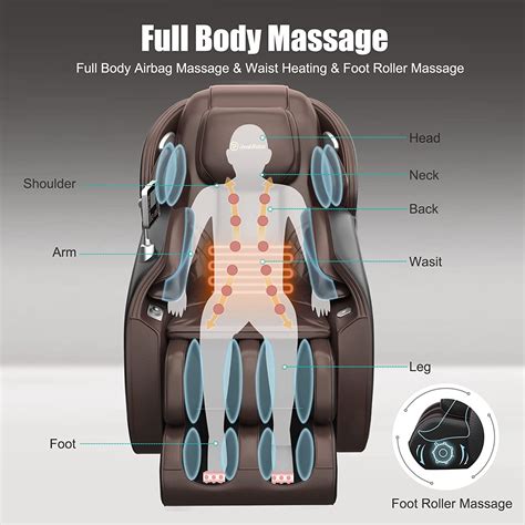 Real Relax Massage Chair Full Body Zero Gravity Sl Track Shiatsu