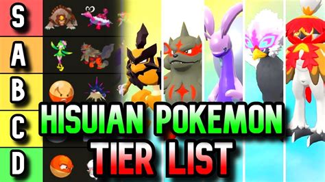 Hisuian Pokemon Tier List Pokemonscarletandviolet Pokemon