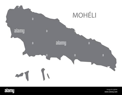 Moheli Comoros Island map grey illustration Stock Vector Image & Art ...