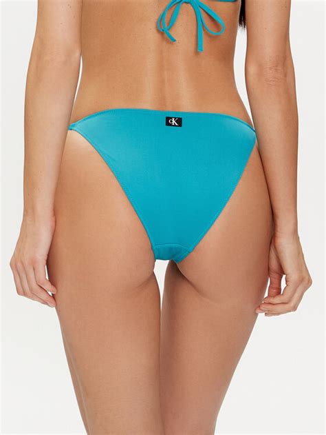 Calvin Klein Swimwear Dół od bikini KW KW Niebieski Modivo pl