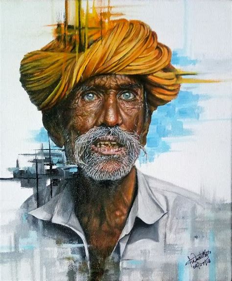 ‘old Man Acrylic Painting On Behance In 2024 Watercolor Portrait