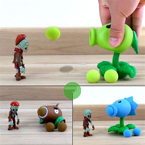 Pvz Plants Vs Zombies Peashooter Pvc Action Figure Model Toy Gifts Toys