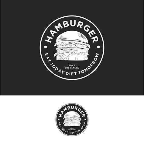 Desenho de logotipo de hambúrguer ilustração de logotipo do hambúrguer