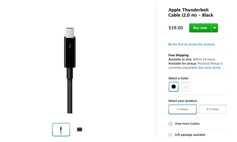 Apple starts selling black Thunderbolt Cables alongside new Mac Pro - 9to5Mac